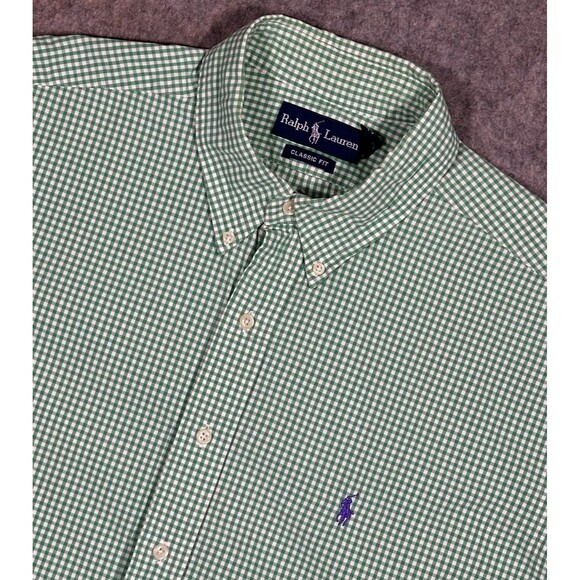 Polo Ralph Lauren Other - Polo Ralph Lauren Classic Fit Button Down Shirt Men’s XXL Green White Gingham
